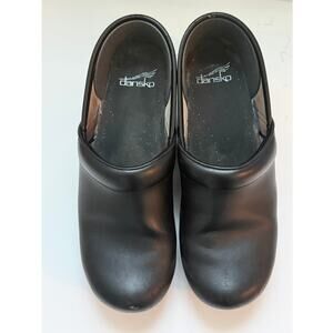 Dansko Professional Black Leather Clogs Size 38 Nurse Chef Shoes w/Box